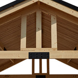 13x16 FT,Large shelf wood pergola .Solid Wood Gazebo with Waterproof Asphalt Roof, Outdoor Permanent Hardtop Gazebo Canopy for Patio, Garden, Backyard