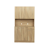 Tall Kitchen Cabinet, with 6-Doors, 1-Open Shelves and 1-Drawer