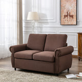 Orisfur Pull Out Sofa Bed  Loveseat Sleeper with Twin Size Memory Mattress for Living Room Spaces