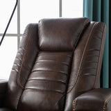 Orisfur. Power Motion Recliner with Adjustable Headrest,  Home Theater Seating with Hidden Arm Storage and Convenient Cup Holder Design