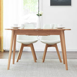 Natural solid oak telescopic table