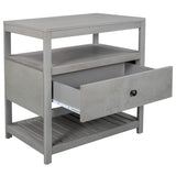 Modern Wooden Nightstand with Drawers Storage for Living Room/Bedroom, Gray