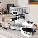 Geek Chef Espresso Machine,20 bar espresso machine with milk frother for latte,cappuccino,Machiato,for home espresso maker,1.8L Water Tank,Stainless Steel