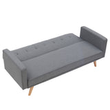 Dark Grey Double Corner Folding Sofa Bed, Two Throw Pillows