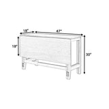 Grey Wood Extendable Dining Table with Drop Leaf