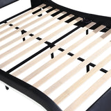 Room Digs Faux Leather Upholstered Platform Bed + LED lighting-Bluetooth connection to play music, Backrest vibration massage