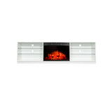 Electric Fireplace TV Console,White