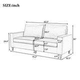 Orisfur. Modern Style  3 Seat Sofa  PU Leather Upholstered Couch Furniture for Home or Office (3-Seat Sofa)