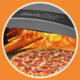 Geek Chef Gas Pizza Oven, Pizza Ovens for Outside Propane, Propane Pizza Oven, Outdoor Ovens with 13 inch Pizza Stone, Portable Gas Pizza Oven with Foldable Legs, Pizza Oven for Patio Garden