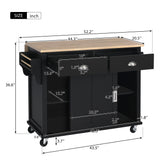 Black Island Kitchen Cart
