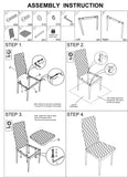 Light Gray modern minimalist dining chair fireproof leather sprayed metal pipe diamond grid pattern restaurant home conference chair set of 6