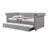 Justice Daybed & Trundle (Twin Size), Smoke Gray Fabric