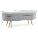 Ottoman Oval Storage Bench