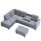 Antique Grey Sectional Sofa