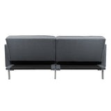 Orisfur. Linen Upholstered Modern Convertible Folding Futon Sofa Bed for Compact Living Space, Apartment, Dorm