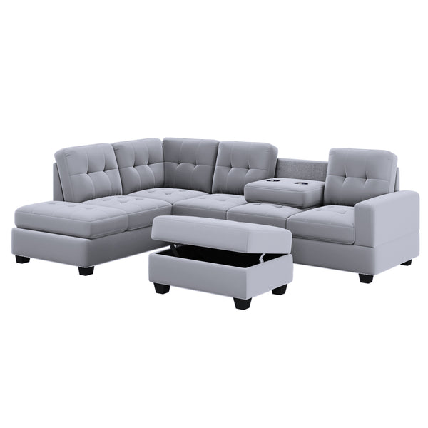 Antique Grey Sectional Sofa