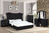 Queen 4 Piece Vanity Upholstered Bedroom Set