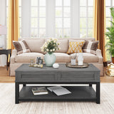Lift Top Coffee Table with Inner Storage  Space and Shelf