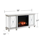 Toppington Mirrored Touch Screen Electric Fireplace