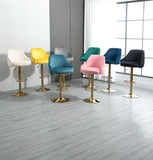 COOLMORE  Bar Stools with Back and Footrest Counter Height Dining Chairs