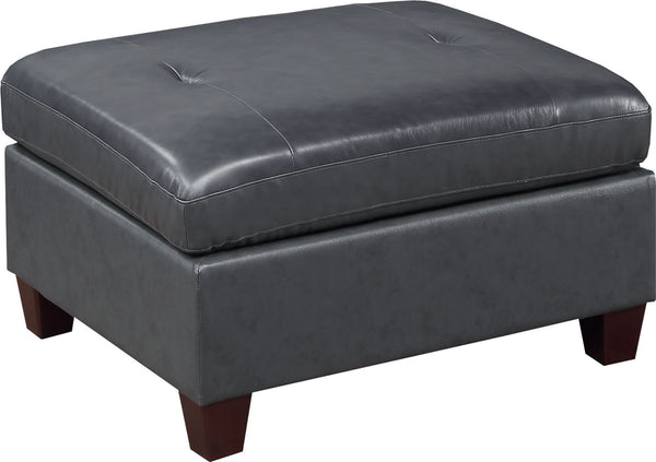 Contemporary Genuine Leather 1pc Ottoman