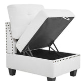 U shape Modular Sectional Sofa，DIY Combination，includes Seven Single Chair， Four Corner and One Ottoman，Ivory