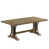 Retro Style Dining Table 78” Wood Rectangular Table, Seats up to 8