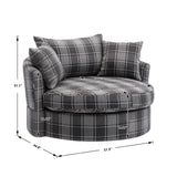 Modern  Akili swivel accent chair  barrel chair