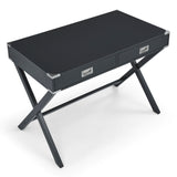 Black Computer Desk with Storage, Sturdy Table for home office