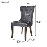 Victorian Dining Chair Button Tufted Armless Chair Upholstered Accent Chair