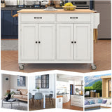 White Kitchen Island Cart
