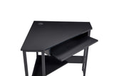 Triangle Computer Desk,Corner Desk With Smooth Keyboard Tray& Storage Shelves ,Compact Home Office,Small Desk With Sturdy Steel Frame As Workstation For Small Space,BLACK,28.34''L 24''W 30.11''H