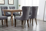 Victorian Dining Chair Button Tufted Armless Chair Upholstered Accent Chair