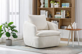 COOLMORE Swivel Barrel Chair, Comfy Round Accent Sofa Chair for Living Room, 360 Degree Swivel