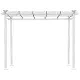 White Iron Pergola Gazebo for Vines Pure Iron Chic Lid Cover Design Sleek Seams Hidden Joints Elegant White Trellis