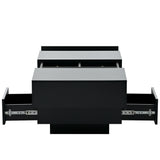 Extendable Coffee Table with 4 Drawers with Hidden Storage Compartment