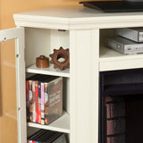 Claremont Convertible Media Electric Fireplace - Ivory