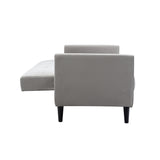 Grey Modern flat  Sofa Bed with Storage Box for Compact Living Space