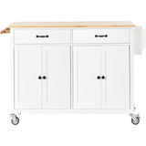 White Kitchen Island Cart