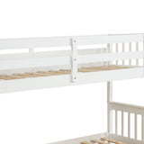 Twin Over Full Bunk Bed with Trundle, Convertible into 2 Beds, the Bunk Bed with Ladder and Safety Rails for Kids, Teens, Adults
