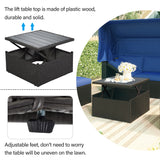 Outdoor Patio Daybed with Retractable Canopy. Wicker Furniture Sectional Seating with Washable Cushions, Backyard, Porch