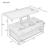 Lift Top Coffee Table with Inner Storage  Space and Shelf
