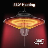 Simple Deluxe Patio Portable Outdoor Heating for Balcony, Courtyard, With Overheat Protection, Ceiling-Mounted Heater