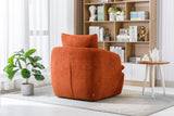 COOLMORE Swivel Barrel Chair, Comfy Round Accent Sofa Chair for Living Room, 360 Degree Swivel Barrel Club Chair, Leisure Arm Chair for Nursery, Hotel, Bedroom, Office, Lounge