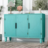 U-Style Accent Storage Cabinet Sideboard Wooden Cabinet with Antique Pattern Doors for Hallway, Entryway, Living Room, Bedroom