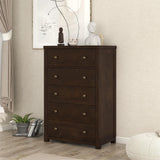 Vintage Aesthetic 5 Drawers Solid Wood Chest