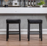 Counter Height 26" Bar Stools for Kitchen Counter Backless Faux Leather