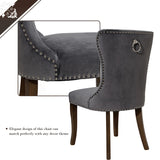 Victorian Dining Chair Button Tufted Armless Chair Upholstered Accent Chair