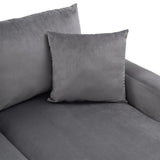 Grey Sectional Sofa with Ottoman