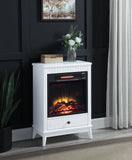 Electric Indoor Fireplace in White Finish